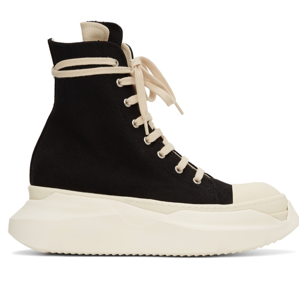 Rick Owens DRKSHDW Black Abstract High Sneakers